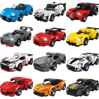 Greičio čempionas Miestas F1 Super lenktyninių automobilių lenktynininkas Transporto priemonės statybiniai blokai Kaladėlių technika Moc Kūrybinių idėjų modelis Žaislas vaikams