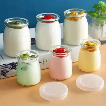 1Vnt Wishing Bottle Pudding Indes High Temperature Resistant Storage Cups Jogurto indas su dangčiu 100ML 150ML 200ML