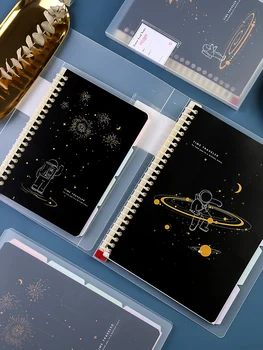 Astronaut Theme Notebook Simple Notebook A5/B5 Loose-leaf Notebook Waterproof Horizontal Line Coil Notebook 1PCS