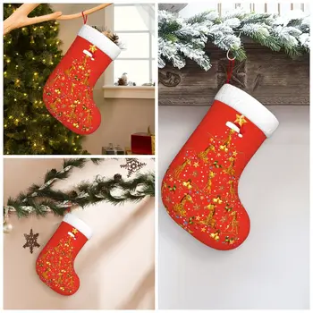 Linksmų kalėdinių kojinių Kojinės Sniego senis Kalėdų senelis Spausdinti gėrybių krepšiai Židinio eglutės dekoracijos Kalėdiniai papuošalai