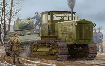 Trumpeter modelis 05539 1/35 Rusijos ChTZ S-65 Traktorius su kabinos plastikinių modelių rinkiniu