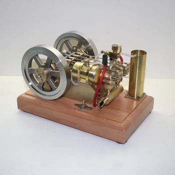 Dvigubo cilindro benzininio variklio modelis Metalinis 5CC vandens aušinimas, tinkamas moksliniams ir technologiniams eksperimentiniams žaislams