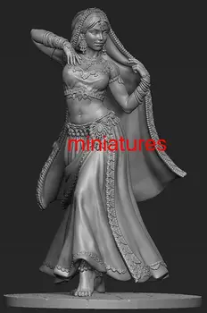 Unassambled 1/24 senovės moters kario stovas su pagrindu Dervos figūrinių miniatiūrinių modelių rinkiniai Nedažyti