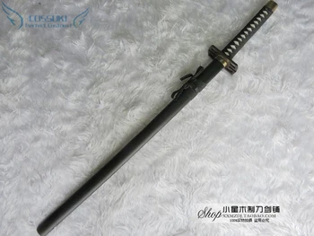 Aukštos kokybės baliklis Shawlong Koufang Zanpakutou Katana Prop Samurajų kardo ginklo medinis peilis 100CM Cosplay prop