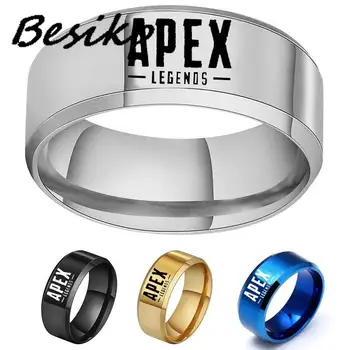 Besiko 4 spalvų žaidimas Apex Legends 8mm nerūdijančio plieno žiedas Freindui Geriausi dovanų žiedai Čempionato žiedai moterims Vyriški papuošalai