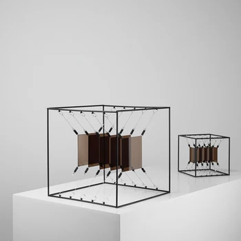 Modernus minimalistinis kūrybinis menas Kvadratas Ant viršaus uždėta struktūra Ornamentas Kambarys Studija Namų ekranas Stovas Dekoravimo priedai