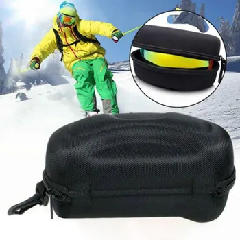Snow Ski Snowboard Eyeware dėklas EVA su užtrauktuku kieto nešiojimo dėžutės akinių apsauga Slidinėjimo akinių dėklas žiemos sportui