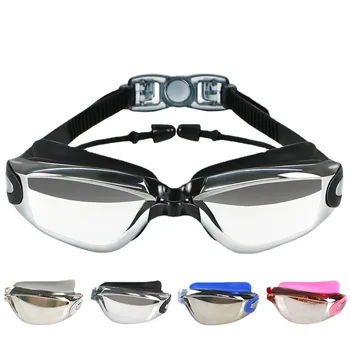 Didelis rėmas Plaukimo akiniai Suaugusiems Profesionali apsauga nuo rūko Vandeniui atspari apsauga nuo UV spindulių Sportas Plaukimas Akiniai Vyrai Moterys Plaukimo akiniai