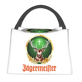 Custom Jagermeister Logo Lunch Bag Women Cooler Termiškai izoliuota pietų dėžutė iškylų kempingo darbo kelionėms