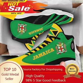 New Arrivals National Flag Of Jamaica Style Boy Sneakers Running Shoes Custom Ball Sports Sneakers Vyriški krepšinio sportiniai bateliai