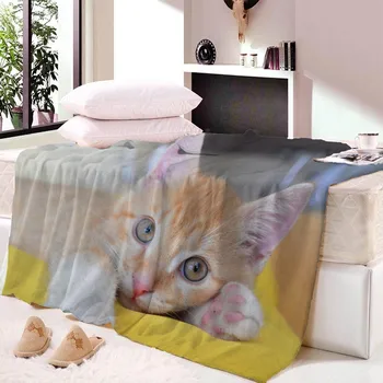 3D animacinis filmas Miela kačių antklodė Flanelinė antklodė mesti antklodę Šilta vaikiška antklodė namams Svetainė Miegamasis Lovos Sofa