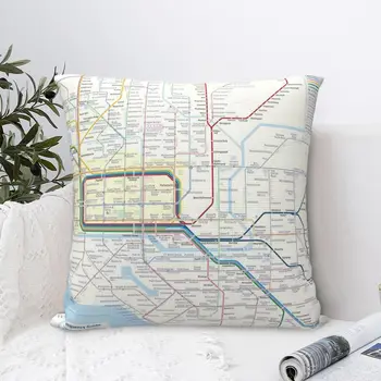 Melburno traukinių ir tramvajų žemėlapis Pagalvių dėklas Pagalvės užvalkalas Modernus pagalvės užvalkalas Pagalvių užvalkalai Pagalvės lovai