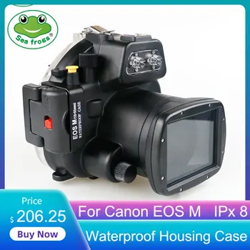 Seafrogs Canon EOS M I II skaitmeninio fotoaparato nardymo dėklas Povandeninis vandeniui atsparus korpuso dėklas skaidrus vandeniui atsparus dangtelis