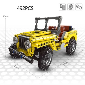 Technical Convertible Jeeps Moc Building Block Off-road vehicle Adventure City Car Orv Assemble Model Bricks Toy For Kid Gift