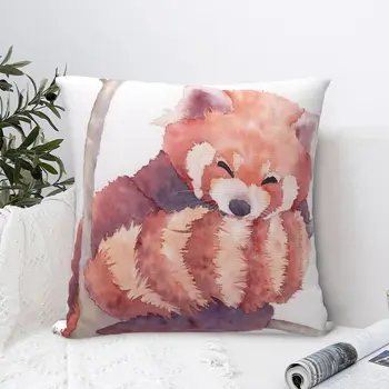 Sleepy Red Panda pagalvės dėklo pagalvės užvalkalas Juodas miegamojo pagalvės užvalkalui Namų dekoro priedai